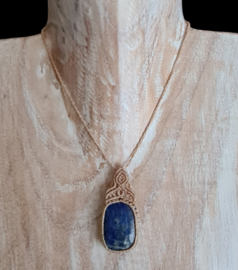 Wrapped stone ketting Lapis Lazuli