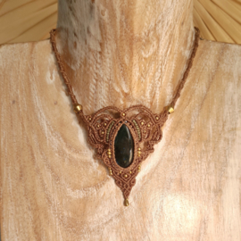 Macramé ketting Labradoriet