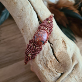 Wrapped stone armband Jaspis