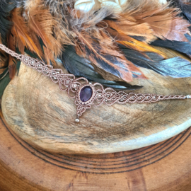 Macramé choker Amethist