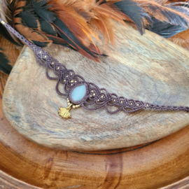 Macramé choker Amazoniet