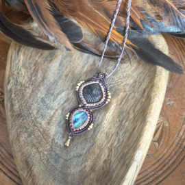 Macramé ketting Mermaid Abalone