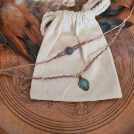 Double layered choker Aventurijn