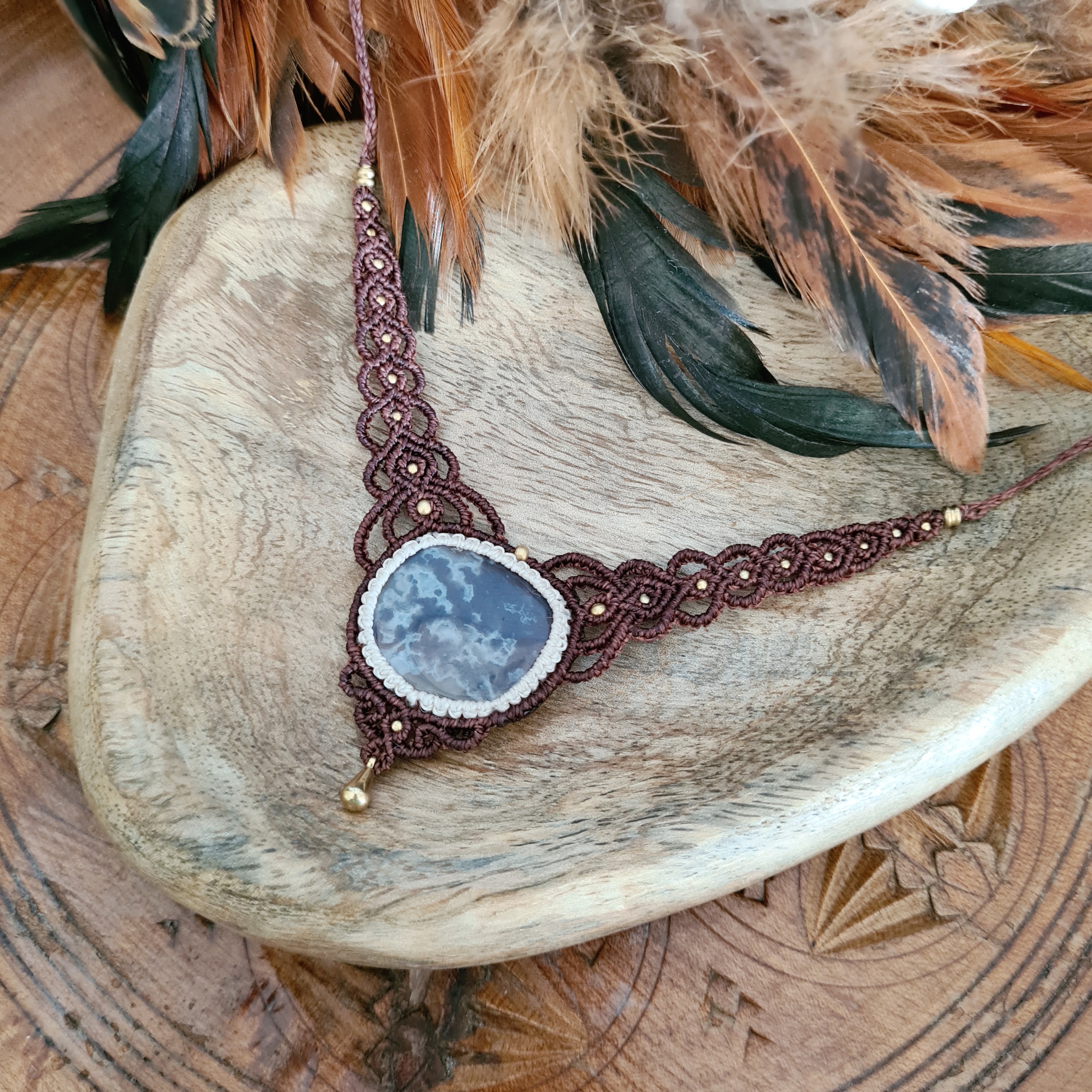 Macramé ketting Mosagaat