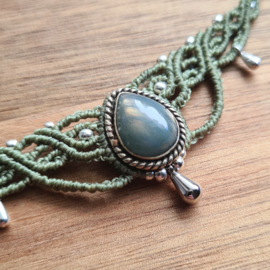 Wrapped stone choker Labradoriet