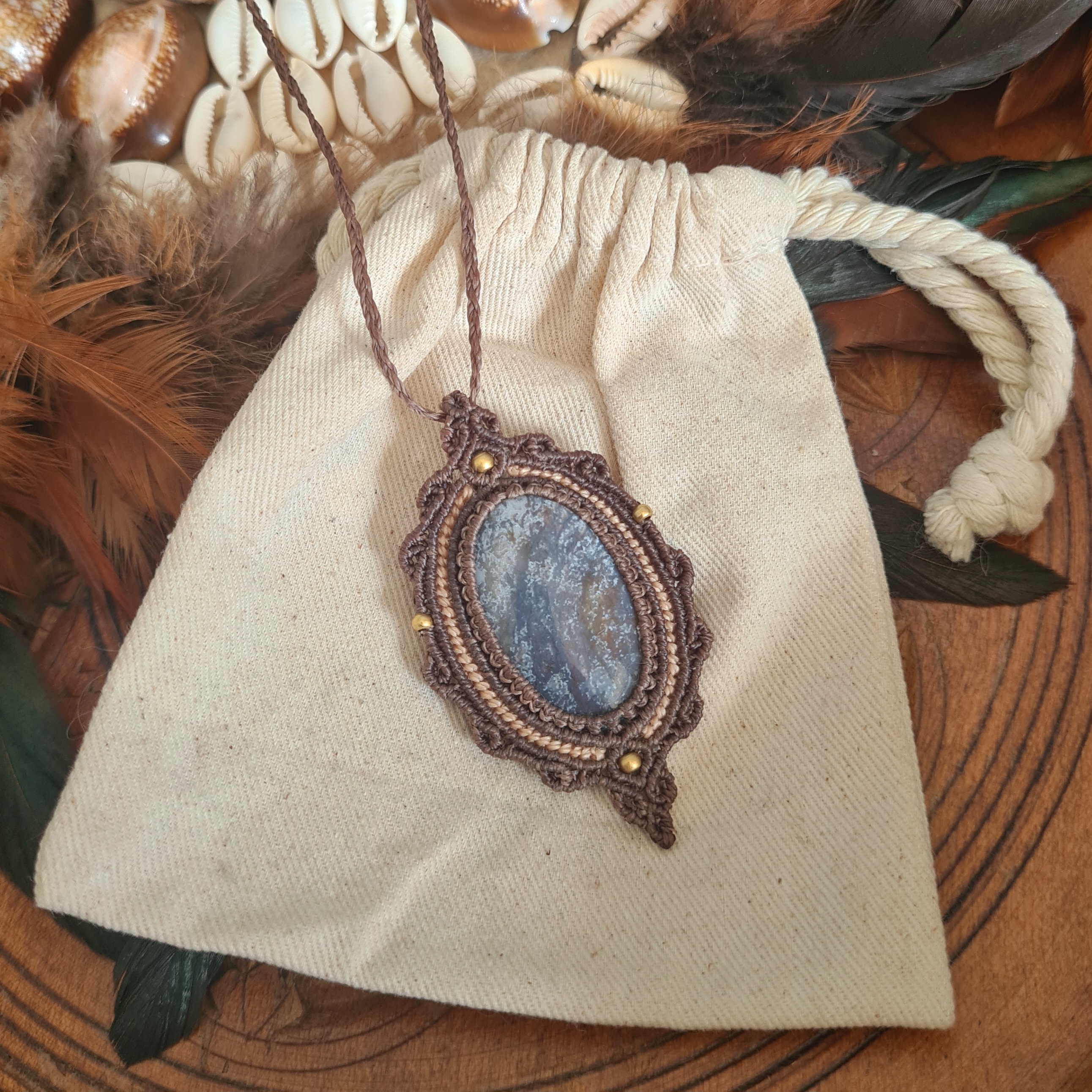Macramé ketting Mosagaat