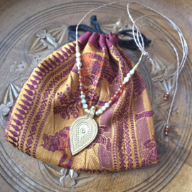 Boho bedelketting Carneool