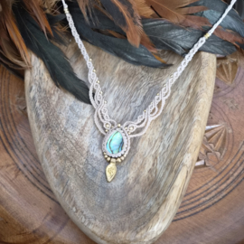 Macramé ketting Abalone