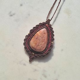 Macramé ketting Agaat