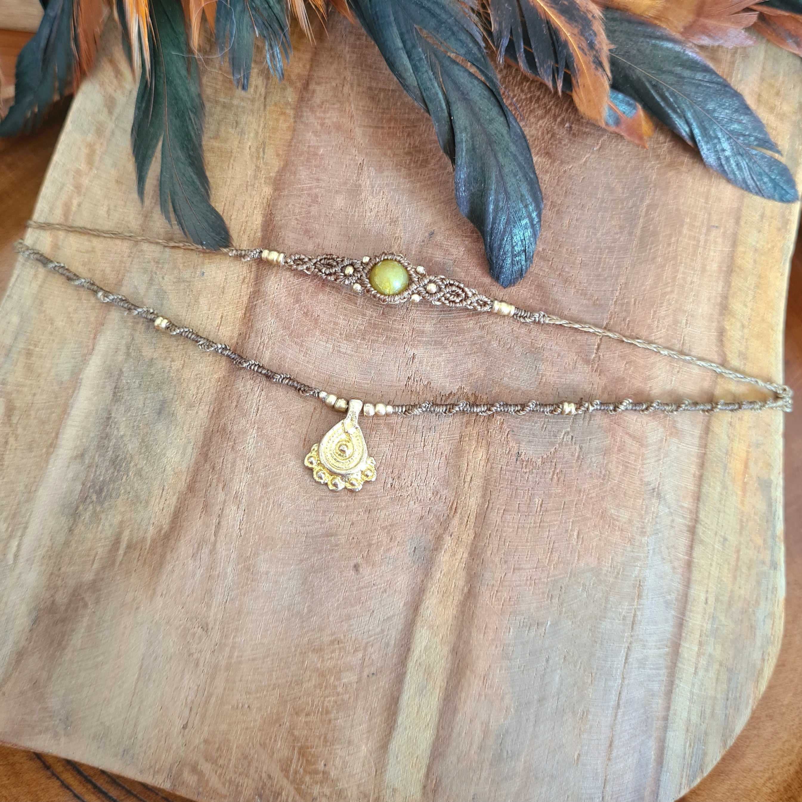Double layered choker Serpentijn