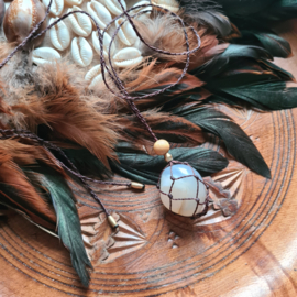 Stone wrapped ketting Agaat