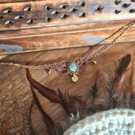 Macramé choker Amazoniet