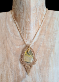 Wrapped stone ketting Bumblebee Jaspis