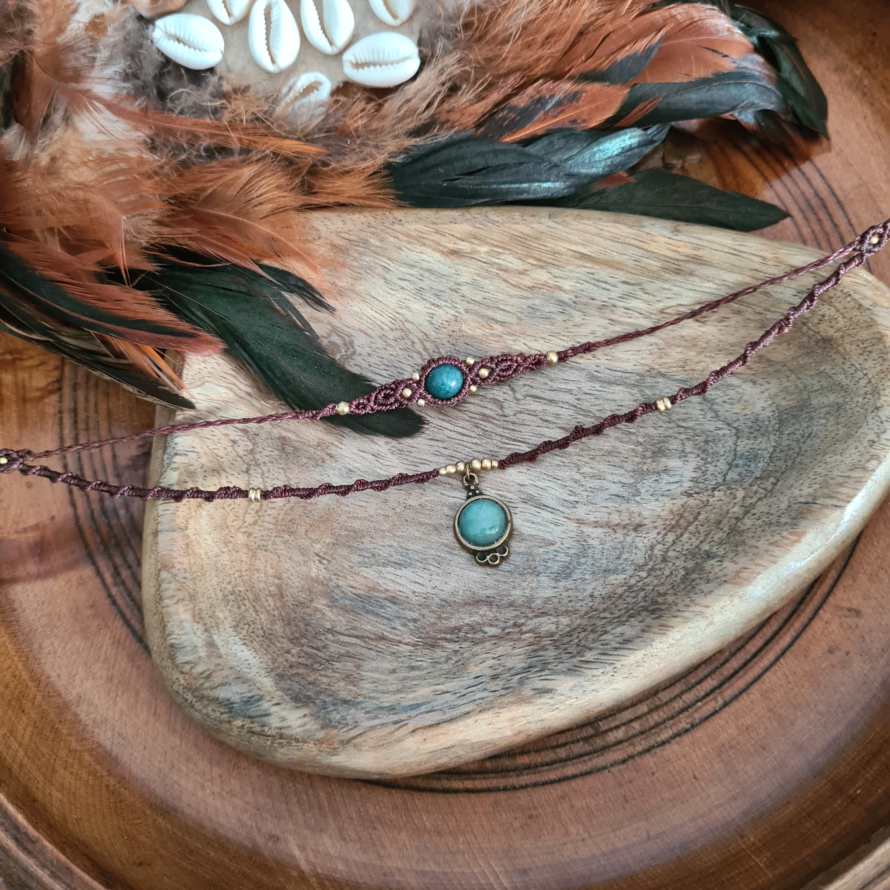 Double layered choker Aventurijn