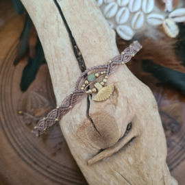 Macramé enkelbandje Waaier
