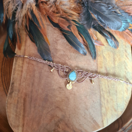Macramé choker Amazoniet