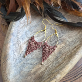 Boho drops oorbellen Lichtbruin