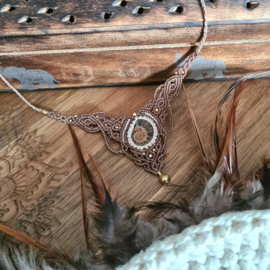 Macramé ketting Ammoniet
