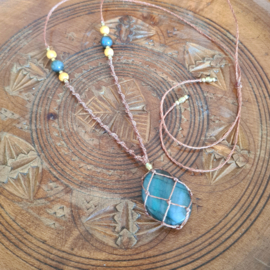 Stone wrapped ketting Labradoriet