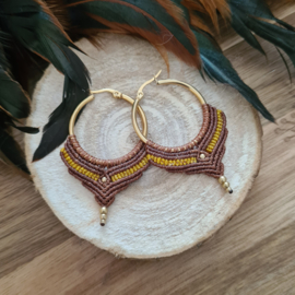 Macramé oorbellen Boho