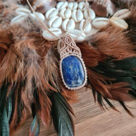 Wrapped stone ketting Lapis Lazuli