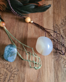 Stone wrapped ketting Agaat