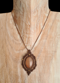 Wrapped stone ketting Maansteen