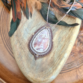 Macramé ketting  Agaat