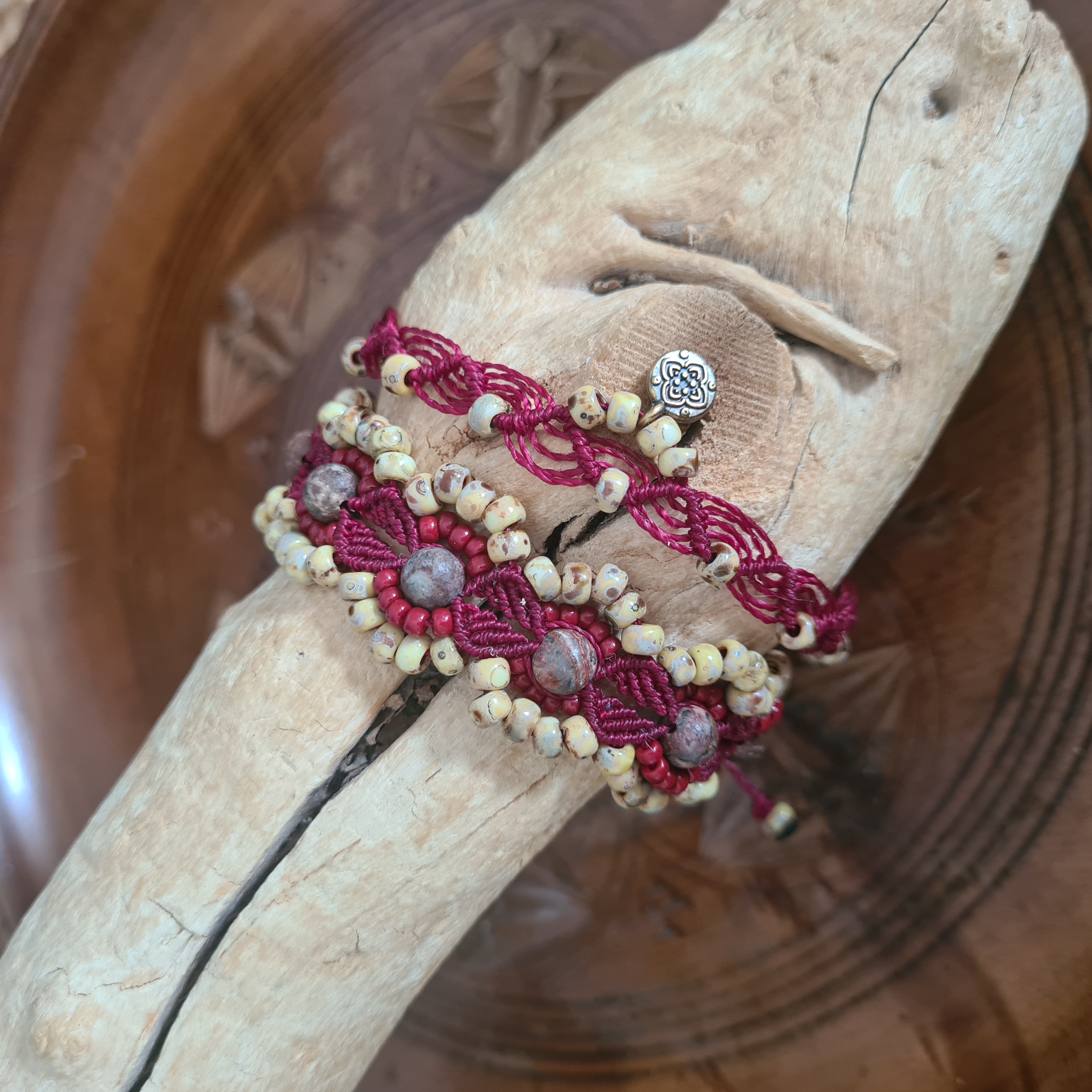 Macramé amband setje