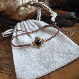 Macramé armbandje Onix