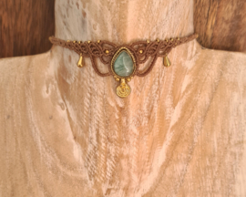 Macramé choker Amazoniet
