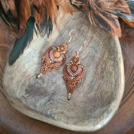 Boho oorbellen Agaat