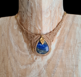 Wrapped stone ketting Lapis Lazuli