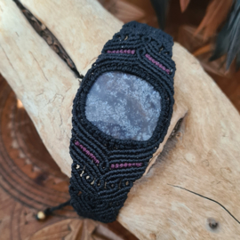 Macramé armband Rode Mosagaat