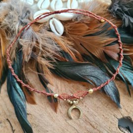 Macramé enkelbandje Maantje
