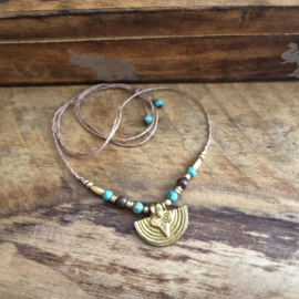 Boho bedelkettinkje Chrysocolla