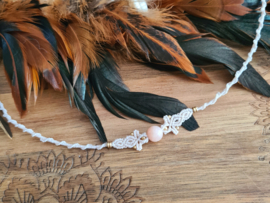 Macramé choker Kwarts