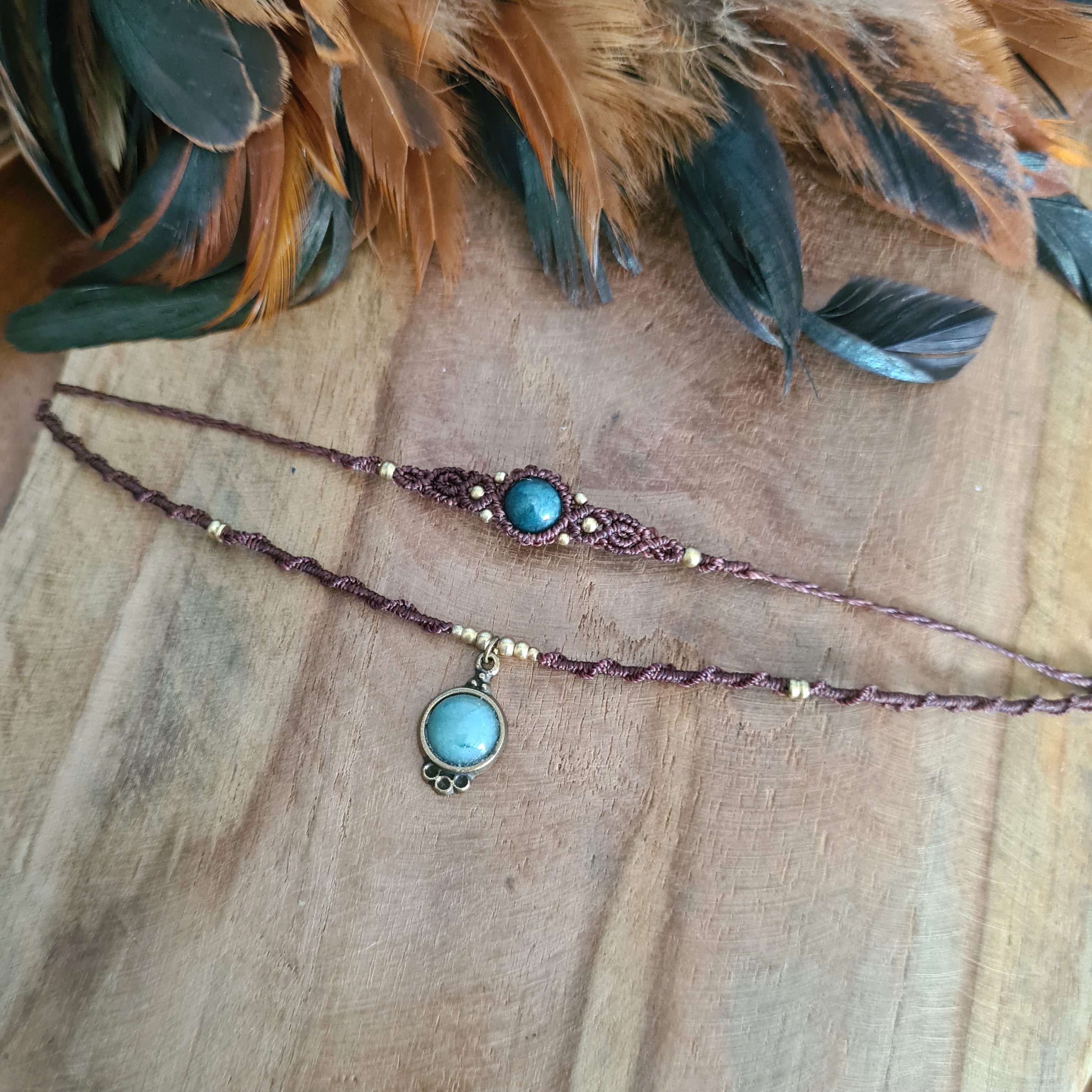 Double layered choker Aventurijn