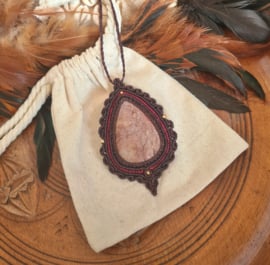 Macramé ketting Agaat