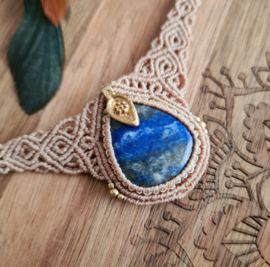 Wrapped stone ketting Lapis Lazuli