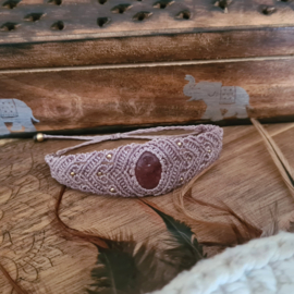 Macramé armband Aardbeienkwarts