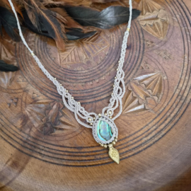 Macramé ketting Abalone