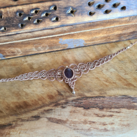 Macramé choker Amethist