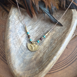 Boho bedelkettinkje Chrysocolla