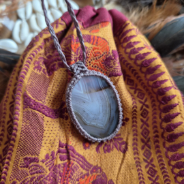 Macramé ketting  Agaat