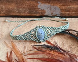 Wrapped stone armband Labradoriet