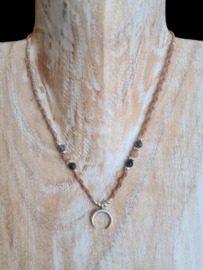 Boho ketting Silver Moon