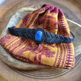 Macramé armband Lapis Lazuli