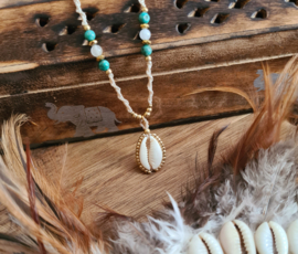 Boho ketting Kauri "Goud"