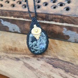 Macramé ketting Kambaba Jaspis